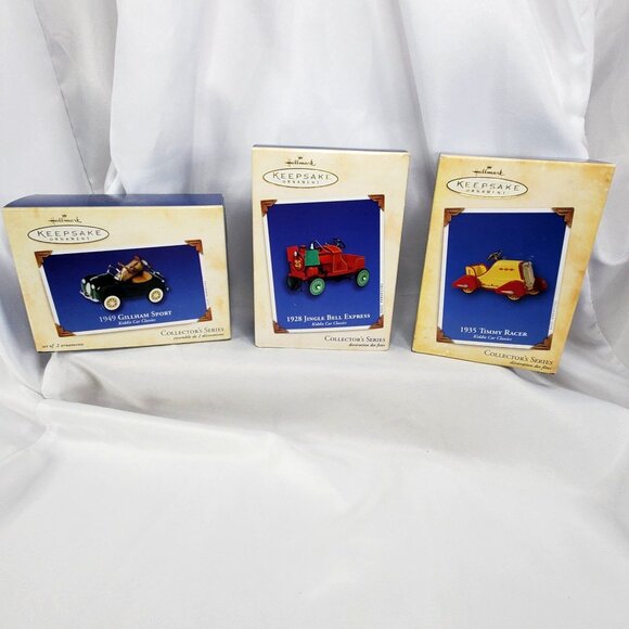 VTG Hallmark Keepsake Ornaments Lot Of 8 Vintage Die Cast Vehicles & Airplanes - Picture 6 of 8